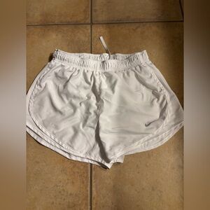 White nike dri fit shorts